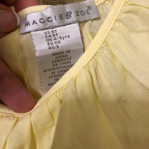 Maggie Zoe pastel yellow dress size 5T - Picture 3 of 5